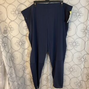 All In‎ Motion Women Lightweight Drawstring Pants Navy Pockets Size 3XL